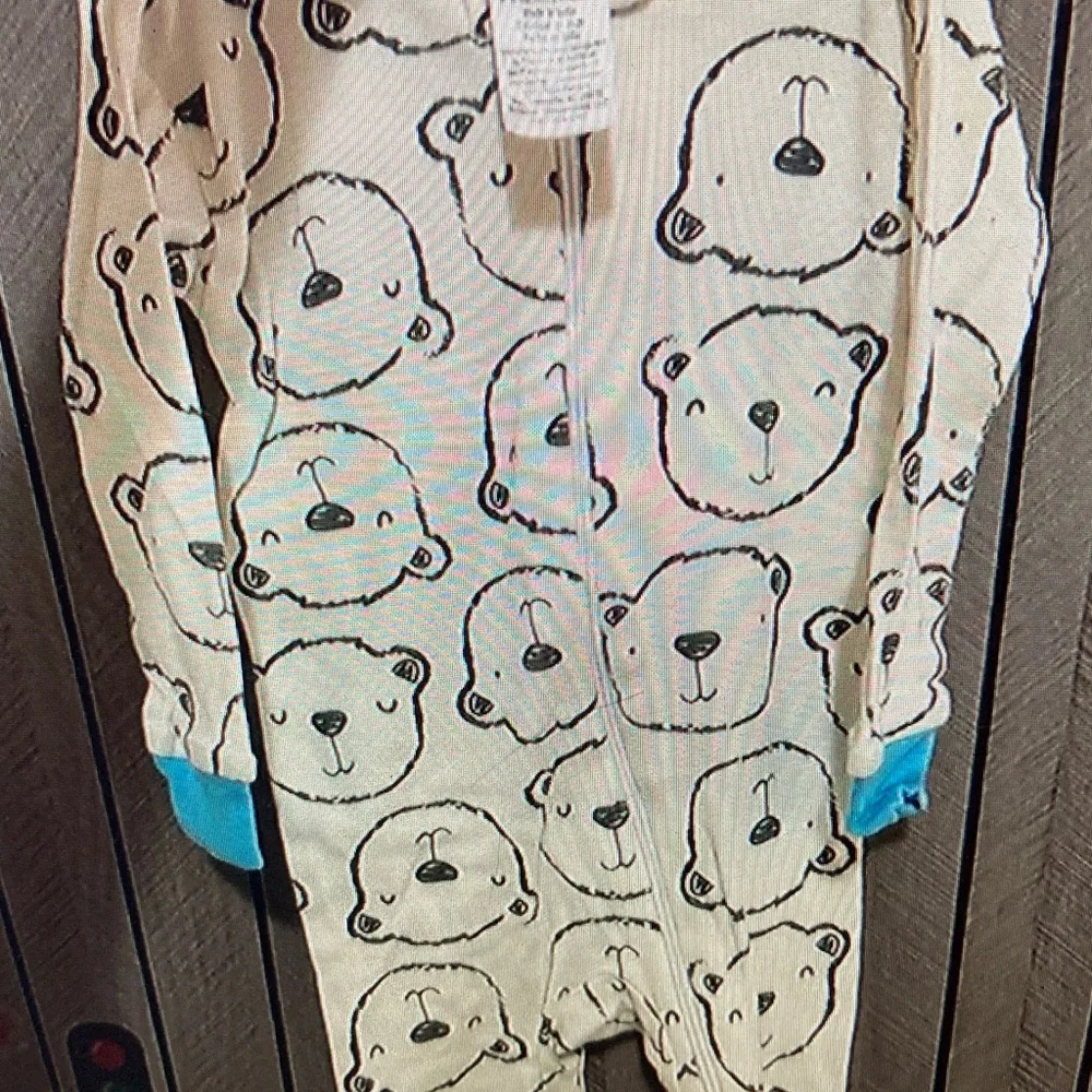 Cozy Bear Print Kids Pajamas